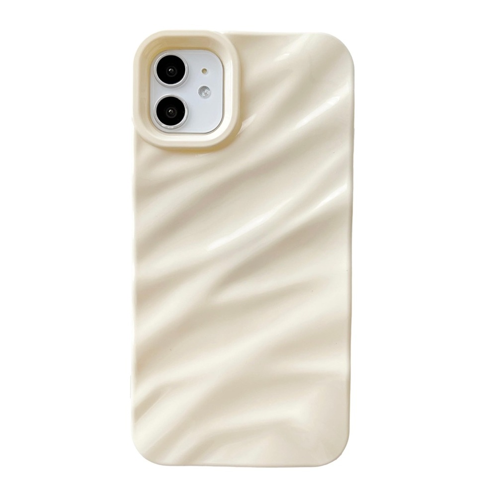 iPhone 15 Pro Max Case Stereoscopic Wave Cream Off White